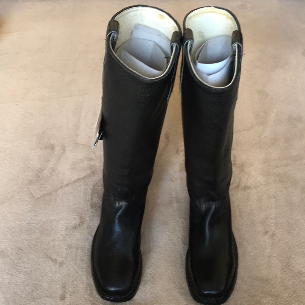 Boulet Black Leather 17.5” Boots sz.9.5 BRAND-NEW